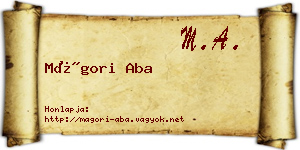 Mágori Aba névjegykártya